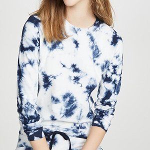 Blue and White Tie Dye Sweatshirt